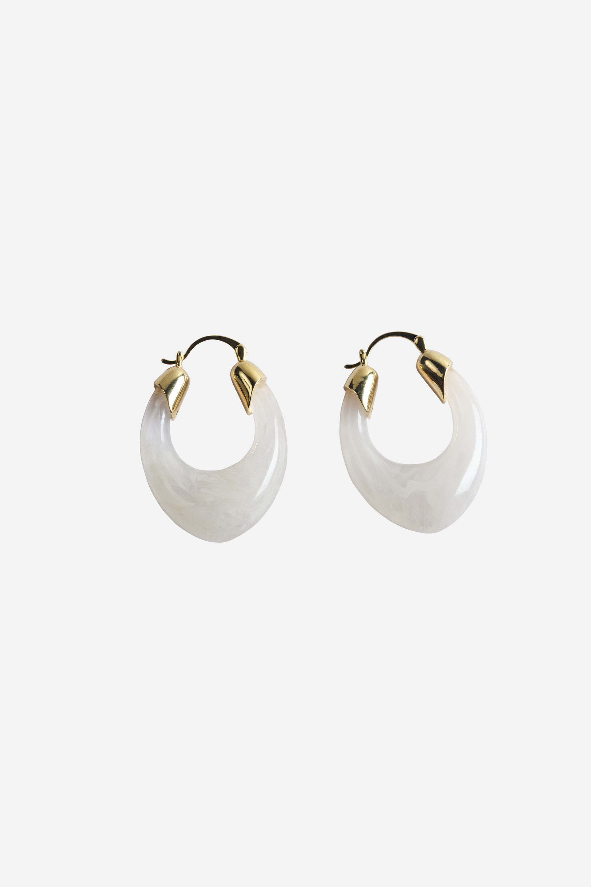Lucent White Chunky Hoops